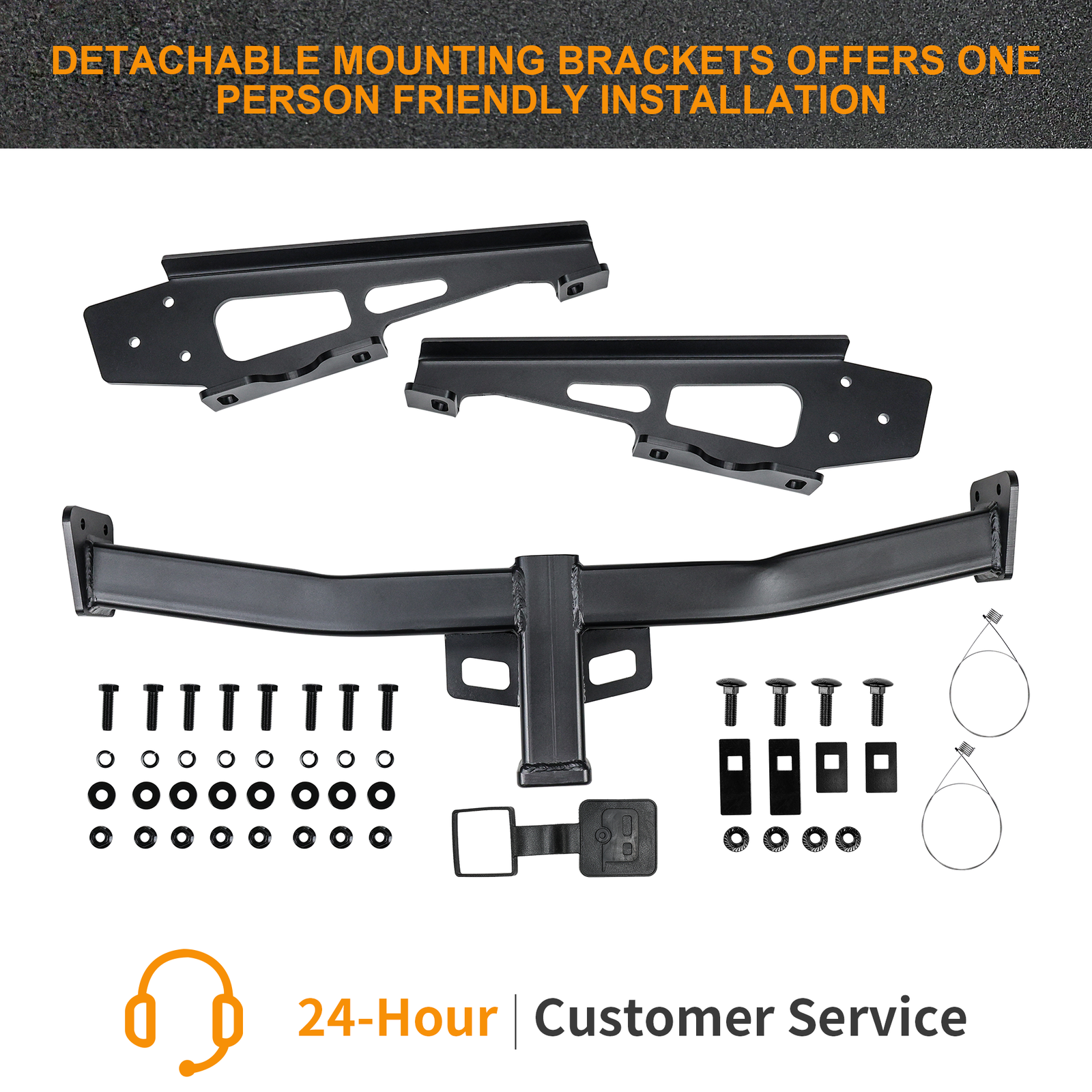 HASUR Class 5 Heavy Duty Universal Trailer Hitch Receiver with 2-Inch Receiver Tube | Commercial Towing Hitch Solution #63039 - Image 2